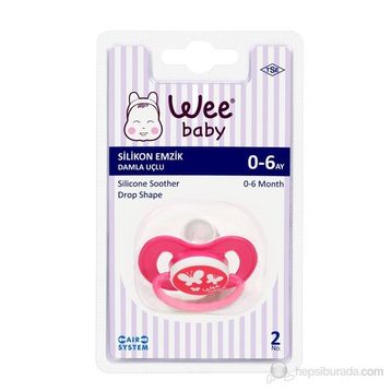 Wee Baby 1 871 Naturel Silikon Damaklı Damla Uçlu Askılı Emzik
