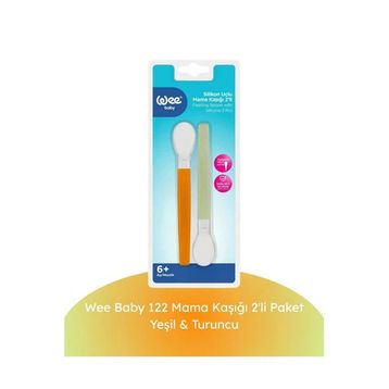 Wee Baby 122 2'li Yeşil Turuncu Mama Kaşığı