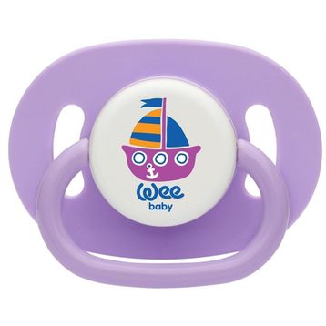 Wee Baby 18+ Ay Silikon Yuvarlak Uçlu Emzik Mor