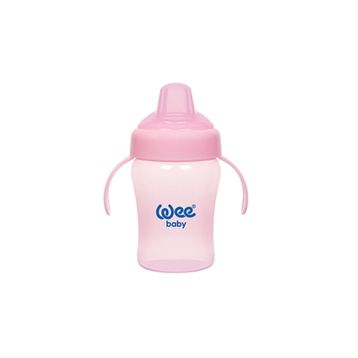 Wee Baby 240 ml Pembe Akıtmaz Kulplu Bardak