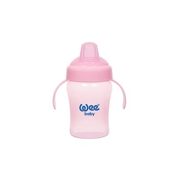 Wee Baby 240 ml Pembe Akıtmaz Kulplu Bardak