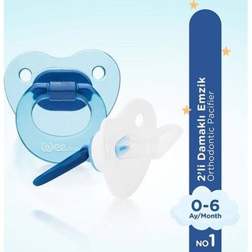 Wee Baby 437 / MVI No:1 Mavi Renk 2’li Damaklı Emzik
