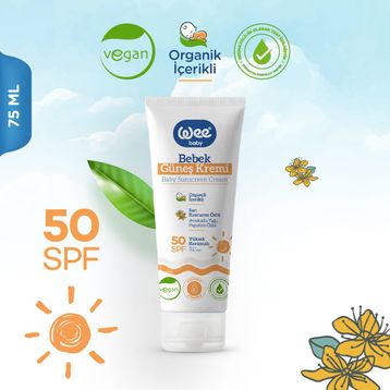 Wee Baby 75 ml SPF50 Organik İçerikli Bebek Güneş Kremi