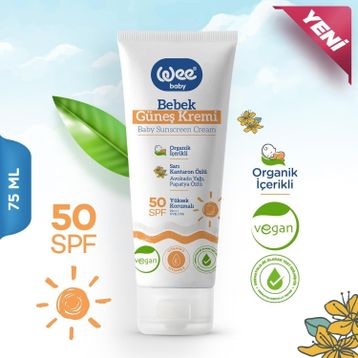 Wee Baby 75 ml SPF50 Organik İçerikli Bebek Güneş Kremi