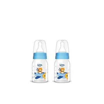 Wee Baby 877 125 ml Mavi 2'li Cam Biberon