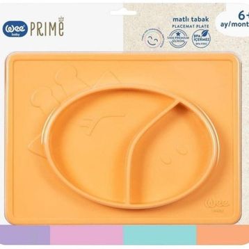Wee Baby 925 Turuncu Prime Silikon Matlı Tabak