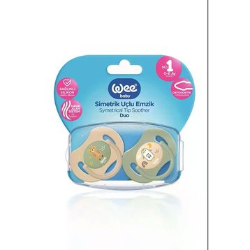 Wee Baby Duo No:1 0-6 Ay Simetrik Uçlu 2'li Emzik