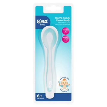 Wee Baby Mavi Taşıma Kutulu Mama Kaşığı