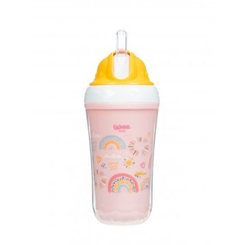 Wee Baby Pembe Yalıtımlı Pipetli Bardak