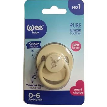 Wee Baby Pure Yuvarlak Uçlu No 1 0-6 Ay 698 Krem Emzik