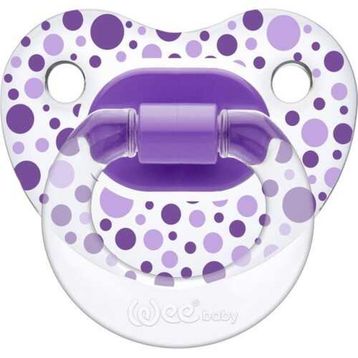 Wee Baby Şeffaf Desenli Damaklı 0-6 Ay Mor Emzik