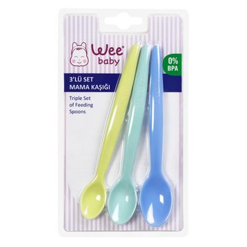 Wee WEE-123 3'lü Bebek Mama Kaşığı