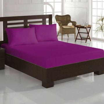 Weekend Home Mor Battal Çift Kişilik Lastikli Çarşaf Takımı