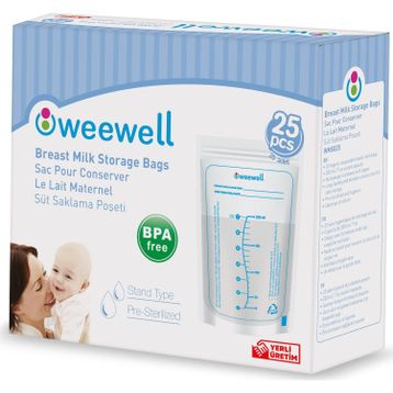 Weewell WMS825 25 Adet Süt Saklama Poşeti