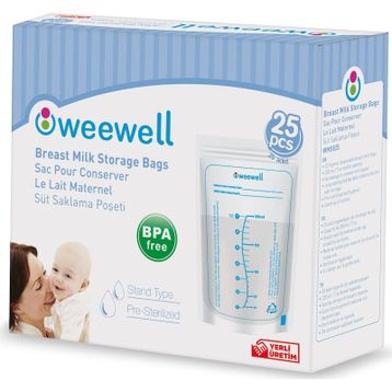 Weewell WMS825 25 Adet Süt Saklama Poşeti