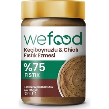 Wefood 300 gr Keçiboynuzu Chialı Fıstık Ezmesi