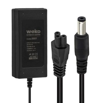 Weko 5.5x2.5 Uçlu 24 Volt 3 Amper 70 Watt Notebook Adaptör