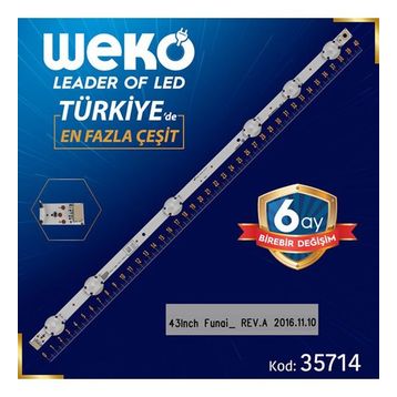 Weko WK-1187 43 İnç 40.1 cm 6 Ledli Panel