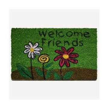 Welcome Friends 30x50 cm Pvc Taban Paspas
