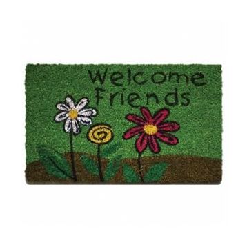 Welcome Friends 30x50 cm Pvc Taban Paspas