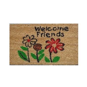 Welcome Friends 30x50 cm Pvc Taban Paspas