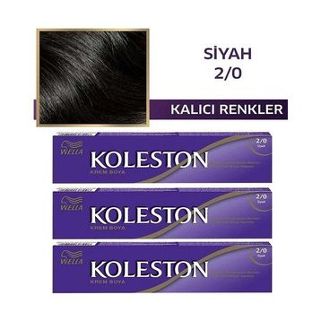 Wella 2/0 Siyah 3x50 ml Saç Boyası