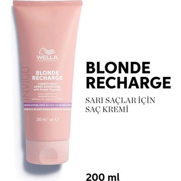 Wella 200 ml Professionals Invigo Blonde Recharge Cool Blonde Nötrleştirici Mor Saç Kremi