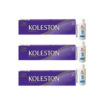 Wella 7/77 Işıltılı Kahve 3 Adet Tüp Saç Boyası
