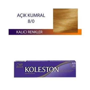 Wella Koleston 8/0 Açık Kumral 50 ml Krem Tüp Saç Boya