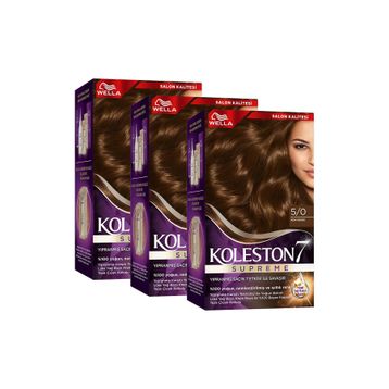 Wella Supreme 5/0 Açık Kahve 3'lü Saç Boyası