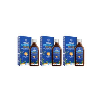 Wellcare Omega 3 Doğal Mandalina Aromalı 3x150 ml Şurup Balık Yağı