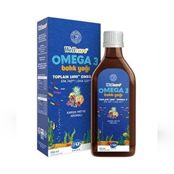 Wellcare Omega-3 Karışık Meyve Aromalı 150 ml Balık Yağı