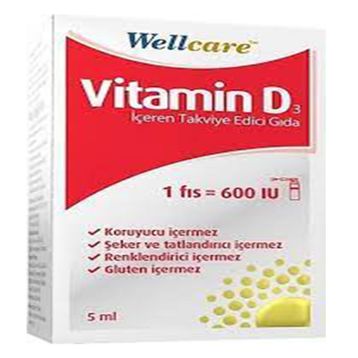 Wellcare Vitamin D3 600 IU 5 ml Sprey