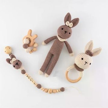 WellGro Cuddly Amigurumis Kahverengi Oyuncak