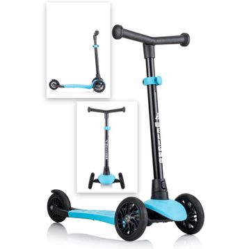 WellGro Turbo 3 Tekerli Yükseklik Ayarlı Mavi Scooter