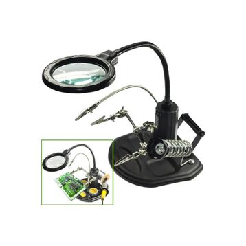 Wellhise Acn-129 Masaüstü Büyüteçli Ledli Havya Standı
