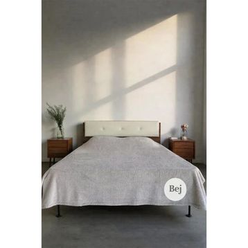 Welsoft 200x220 cm Çift Kişilik Bej Battaniye