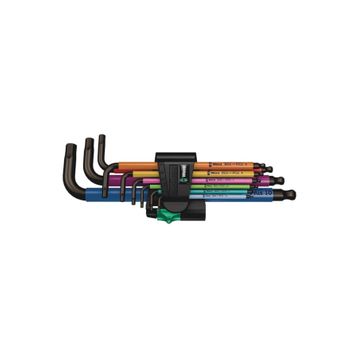Wera 05073593001 950/9 Hex-Plus Metrik Black Laser 9 parça Çok Renkli 1 SB L Anahtar Seti