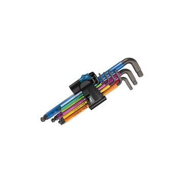 Wera 05073593001 950/9 Hex-Plus Metrik Black Laser 9 parça Çok Renkli 1 SB L Anahtar Seti