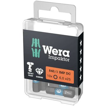 Wera 840-1 İmpaktor DC Hex-Plus Alyan 6x25 mm Bits