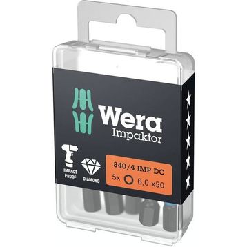 Wera 840-4 İmpaktor DC 5x50 mm Bits