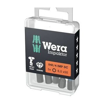 Wera 840-4 İmpaktor DC 5x50 mm Bits