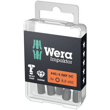 Wera 840-4 İmpaktor DC 5x50 mm Bits