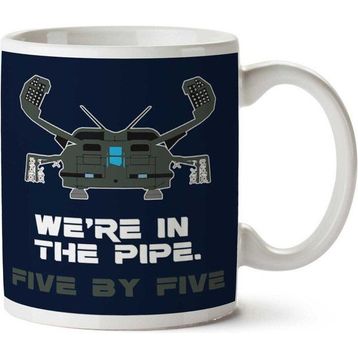 Were in the Pipe Five By Five Aliens Baskılı Kupa