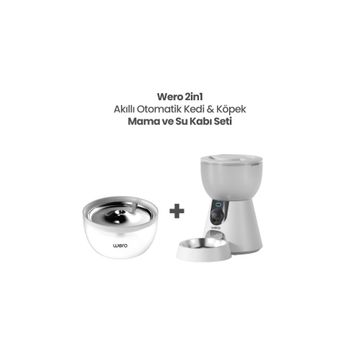 Wero FW2-C 2in1 Wi-Fi Kameralı Otomatik Kedi ve Köpek Mama ve Su Kabı Seti