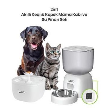 Wero WF1 2in1 Wi-Fi Akıllı Kedi ve Köpek Mama Kabı ve Su Pınarı Seti