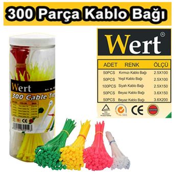 Wert W2430 300 Parça Kablo Bağı Seti