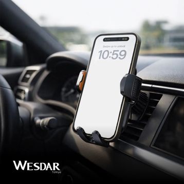 Wesdar K-503C Siyah Manyetik Araç İçi Telefon Tutucu