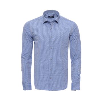 Wessi Armürlü Slimfit Mavi Gömlek