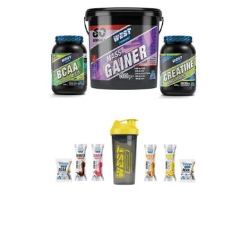 West Nutrition Mass Gainer 6000 gr 60 Servis Muz Aromalı Karbonhidrat Tozu